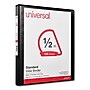Universal Deluxe Heavy Duty 1/2" 3-Ring View Binders, Black (UNV20701)~#|#~669D267A-F0C3-4E77-88E2697E88ADB764_sc7