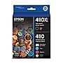 Epson T410XL/T410 Black High Yield & Cyan/Magenta/Yellow/Photo Black Standard Yield Ink Cartridge, 5/Pack (T410XLBCS)~#|#~66BA619A-52C2-423F-B99D723E076659EE_sc7
