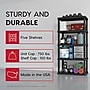 Iris 5-Shelf Plastic Shelving Unit, 73.4" x 35.9" x 17.9", Black (140103)~#|#~66C3C0F0-689F-4053-AC922BF48BA0D1ED_sc7