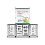 Luxor Dry-Erase Mobile Modular Teacher Whiteboard with Storage, Steel Frame, 36" x 32" (MBSRWSTN)~#|#~66E5DBD4-976D-4C9E-B60FCDD91F2DF6C2_sc7