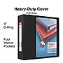 Staples Heavy Duty 4" 3-Ring View Binders, D-Ring, Black, 4/Pack (56235CT/24695CT)~#|#~672EA98F-82A6-4386-B6F225E616124C33_sc7