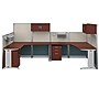 Regency Instant Office 63"H x 129"W 2 Person L-Shaped Cubicle Panel Workstation with Storage, Hansen Cherry (IO008HC)~#|#~675DFFA2-AF09-40CA-874B14630239DB33_sc7