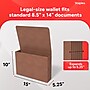Staples Expanding Wallet, Legal Size, Brown Redrope Accordion File with Elastic Closure, Holds Oversized Documents – 10/Pack~#|#~676D8E0C-F541-456E-B067A29B4A15E060_sc7