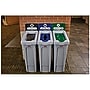 Rubbermaid Slim Jim Single-Stream Recycling Station, 23 Gallon, Gray/Green (2185051)~#|#~676FDD65-9986-4EC3-9B544A3188036B27_sc7