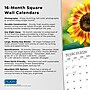 2026 Plato Sunflowers 12" x 12" Monthly Wall Calendar (9798330706655)~#|#~6779EC71-9554-4380-8C712467009EFA35_sc7