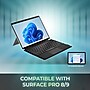 Adesso Aluminum 13" Portable Bluetooth Keyboard/Cover Case for Microsoft Surface Pro 8 & 9 & 10 & 11, Black (WKB-7040)~#|#~67B77C96-A563-44D6-9775ED84ED653ADE_sc7