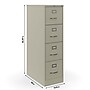 Staples Commercial 4-Drawer Vertical File Cabinet, Letter Size, Lockable, 51.97"H x 15"W x 22"D, Putty (22336D)~#|#~67BC3084-2D45-4B0F-8F3A6226F4DE83CE_sc7