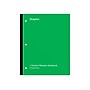 Staples Wireless 1-Subject Notebook, 8.5" x 11", College Ruled, 80 Sheets, Green (ST58380C)~#|#~67C9CB71-6F90-4761-AFD0ECAE85461A1A_sc7