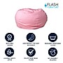 Flash Furniture Cotton Twill Oversized Dot Bean Bag Chair, Light Pink~#|#~67E66BA6-00D2-4022-97A842F9D0156906_sc7