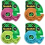 Scotch Desktop Dispenser w/Tape, 3.2" x 3.6", Assorted Colors, 12/Pack (102L-COL)~#|#~67F9AA84-5D27-4BD9-A580F9DC0BEF4634_sc7