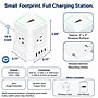 Uncaged Ergonomics Wireless Cube Power Strip with 15W Wireless Charger, 4 AC Outlets, 4 USB Ports, 10' Cord, White (WC-10-W)~#|#~6802DD37-07EF-46EF-875D2388B73B9A18_sc7