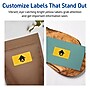 Avery Rectangle Laser/Inkjet Multipurpose Labels, 1" x 2-5/8", Bright Yellow (640/Box)~#|#~680D3E5E-1262-44D5-B5AC6A2BE0B40276_sc7