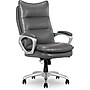 La-Z-Boy Jenkins Ergonomic Bonded Leather Executive Big & Tall Chair, 400 lb. Capacity, Gray (60075-GRY)~#|#~68185E50-AC4B-4018-A6AC5D4A4D6D480D_sc7