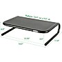 Allsop The Metal Art Jr. Monitor Stand, Pearl Black (31958)~#|#~68437218-5D7C-445D-B332BE1ECD3AF910_sc7