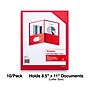 Staples 10% Recycled Smooth 2-Pocket Paper Presentation Folder, Red, 10/Pack (13382-US)~#|#~68538599-DC75-405D-A58B5728E402D6AB_sc7