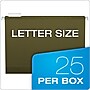 Pendaflex Reinforced Hanging File Folders, 1/5-Cut Tab, Letter Size, Standard Green, 25/Box (PFX 4152 1/5 GREEN)~#|#~68568669-6D58-4BC9-BCB9C4A9C064B85D_sc7