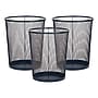 Staples Metal Mesh Trash Can, 4.4 Gallon, Navy Blue, 3/Pack (ST63860)~#|#~687E59A3-7987-4D73-A652A13390437CBF_sc7