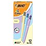 BIC 4 Color Retractable Ballpoint Pen, Medium Point, 1.0mm, Assorted Ink, Dozen (MMAP3-AST)~#|#~68A652E4-582C-48B6-BC53997372F38F9C_sc7