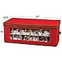 Household Essentials Holiday Ornament Storage Box, Red/Green (HH551RED)~#|#~68B6D3F5-5282-46AB-BF0397C9CD22D4EF_sc7