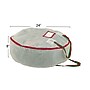 Household Essentials Round Wreath Storage Bag with Handles, Red/White (HH2648-1)~#|#~69051632-CF13-4CE5-86769B2D7902436A_sc7