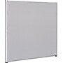 Lorell System Partition Privacy Screen, 60"H x 60.8"W, Freestanding, Gray Fabric, Steel Frame (LLR90255)~#|#~690A20EE-461A-46DB-80121B614F2EFAE4_sc7