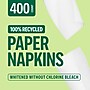 Perk™ Eco Recycled Lunch Napkin, 1-ply, White, 400 Napkins/Pack (CW20179)~#|#~690FB6B8-1E35-4F53-A561067FC3912512_sc7