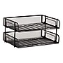 Mind Reader Metal Side Loading Stackable Letter Tray, Letter Size, Black (ESTACK2-BLK)~#|#~691E0C88-C549-4FE6-806EF94803EBAC46_sc7