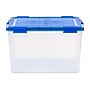 Iris 74 Quart Element Resistant Ultimate Clear Plastic Latching Storage Bin, Clear, 3/Pack (500142)~#|#~69232A9F-E8F6-4ECB-A6ECB163D8D920C1_sc7