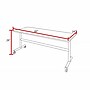 Regency Kobe 60" Flip Top Mobile Training Table- Grey & 2 'M' Stack Chairs- Black~#|#~6924E6CC-8780-4020-8BFF087D7C2F2F4E_sc7