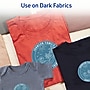 Avery Printable Heat Iron On Transfer Paper for Dark Fabrics, 8-1/2" x 11" (3279)~#|#~6934EC21-B4D2-44C4-9CA028C53209E3BC_sc7