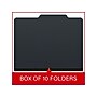 Medical Arts Press® File Folder, 2/5-Cut Tab, Letter Size, Pressboard, Black, 10/Box (DV-T42-14-3BLK)~#|#~69449DA2-2E7C-47A1-9EBA18DADCA9114D_sc7