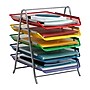 Mind Reader 5-Compartment Metal Desk Tray, Multicolor (5TPAPER-ASST)~#|#~694CF730-64A1-4B43-A804ED895154B5CA_sc7