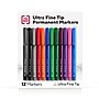 TRU RED™ Pen Permanent Markers, Ultra Fine Tip, Assorted, 12/Pack (TR54531)~#|#~6952CD8D-3820-44FC-A2531C3ABF83752F_sc7