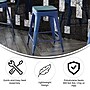 Flash Furniture Kai Indoor-Outdoor Backless Counter Height Stool, Blue with Teal-Blue Seat (CH3132024BLPL2C)~#|#~6956F58A-7957-4402-A48EBD817FB11CAE_sc7