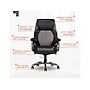 Sharper Image S-600 Active Lumbar Heated Ergonomic Bonded Leather Swivel Executive Massage Chair, Black (60098-BLK)~#|#~6972A919-6DB1-40B3-8477EE2F4AD257DA_sc7