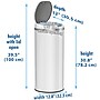 iTouchless Stainless Steel Round Sensor Trash Can with AbsorbX Odor Control System, White, 13 Gal. (MT13RW)~#|#~69763197-52BA-47E1-B27E7CEFC4ED978E_sc7