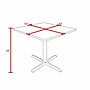 Regency 42-inch Square Laminate Table with 4 Chairs, Gray (TB4242CH44GY)~#|#~69B34D10-832C-4F71-925445C29E3155DD_sc7