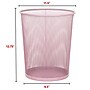 Staples Metal Mesh Trash Can, 4.4 Gallon, Dusty Pink (ST63854)~#|#~69BC1263-02BA-4D66-88FAA03A09DF4554_sc7