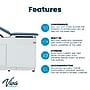Viva Comfort Adjustable Exam Table with Stirrups & Storage, 500 lbs. Capacity, Blue (ADI996-09-SSU2-BLU-MK)~#|#~69C2FE10-0A16-4D85-B471E023B3C83B85_sc7