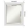 Amanti Art Flair Soft White Narrow Frame Wall Mirror, 4" x 20" (A42674960744)~#|#~69D291C8-3B07-44D1-9F521ECEF2E484B2_sc7