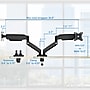 Mount-It! Adjustable Dual Monitor Desk Mount with Gas Spring Arms, Up to 32" Monitor, Black (MI-1882BLK)  ~#|#~6A02032F-9C94-4429-83ABC1EE3558D4CF_sc7