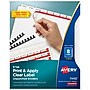 Avery Index Maker Unpunched Paper Dividers with Print & Apply Label Sheets, 8 Tabs, White, 5 Sets/Pack (11432)~#|#~6A19A082-C511-4BCC-8B5DCC8FC4E4B0A5_sc7