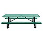 Global Industrial 8' Rectangular Picnic Table, Expanded Metal, Green (277153GN)~#|#~6A3FF29B-1905-4CF1-B570C0691C63D60E_sc7