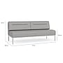 Lesro Darsey Vinyl Sofa, Armless, Chambray Light Navy/Black (DS1602.SBK-01CHLN)~#|#~6A5D5252-7FC7-4070-8E0F333A02DECE49_sc7