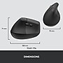 Logitech Lift Left for Business Wireless Ergonomic Vertical Left Handed Optical Mouse, Graphite (910-006492)~#|#~6A6065F7-6535-4134-8C2378A50B2E88EE_sc7