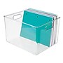 iDESIGN Medium Plastic Storage Bin, Clear (64310)~#|#~6A8E60BE-E9CA-4617-B9F356734C03B49A_sc7