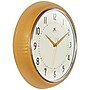 Infinity Instruments Round Retro Saffron Wall Clock, Aluminum, 15" (10940SY-15)~#|#~6A9320DE-0B24-40E8-B5159517C19AA039_sc7
