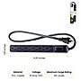 GoGreen Power 6-Outlet Mini Surge Protector, 2', Black (GG-16103MINBK)~#|#~6AA944E4-FA1F-47B4-AD9C8CF1EB009EF4_sc7