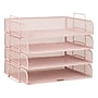 Mind Reader Metal Side Loading Stackable Letter Tray, Pink (DSTACK4-PNK)~#|#~6AAA7749-6E6E-42B1-A492797908F517C4_sc7