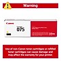 Canon 075 Yellow Standard Yield Toner Cartridge, Prints Up to 1,300 Pages (6362C001)~#|#~6AC0B940-E193-473E-83D2696298FF2AD1_sc7